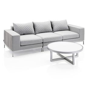 Kettler Ego Modular Gartensofa + Loungetisch Ø92cm Sunbrella