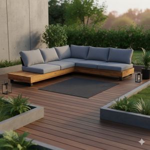 OUTLIV. Madrid Ecklounge Teak recycelt/Olefin