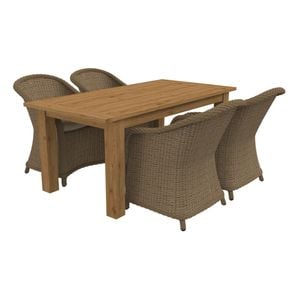 OUTLIV. Coventry Gartenmöbelset 5-teilig Diningsessel mit Oxford Tisch 180x90 cm