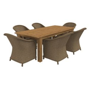 OUTLIV. Coventry Gartenmöbelset 7-teilig Diningsessel mit Oxford Tisch 220x100 cm