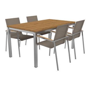 OUTLIV. Rimini Gartenmöbel-Set M (4 Plätze) Tisch 160x90cm