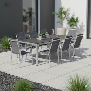 OUTLIV. Melbourne Gartenmöbel-Set XL (8 Plätze) Tisch 220x100cm
