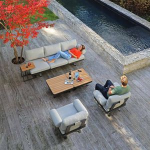 Zebra Sky Loungeset inkl. Loungetisch Aluminium/Sunproof