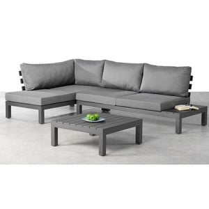 Best Luanda Ecklounge 3tlg. Aluminium/Sensotex