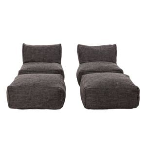 ROOLF Living Loungesesselset inkl. Hocker