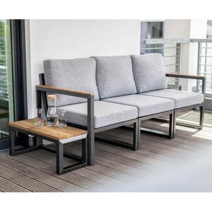 Kettler Ocean Skid City Line Gartensofa inkl. Beistelltisch Alu/Olefin