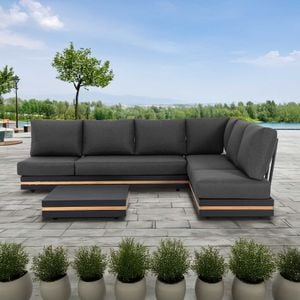 OUTLIV. Triest Ecklounge Aluminium/Teak/Spunpolyester