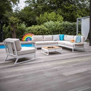 Kettler Ocean Skid Platform Loungeset Aluminium/Sunbrella
