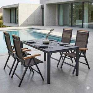 Kettler Memphis Gartenmöbel-Set M (4 Plätze) Tisch 160x95cm