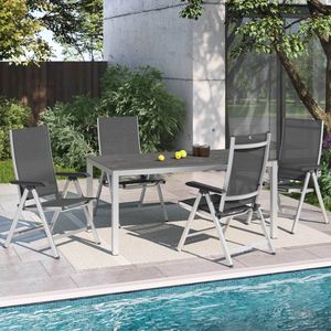 Kettler Basic Plus Gartenmöbel-Set M verstellbar (4 Plätze) mit OUTLIV. Tisch 160x90cm