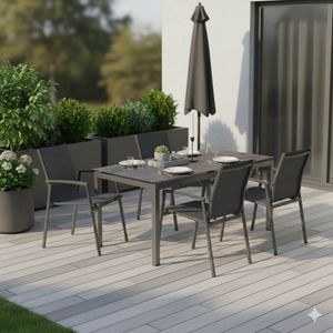 Stern New Top Gartenmöbel-Set M (4 Plätze) mit OUTLIV. Tisch 160x90cm