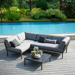 Solpuri Club Ecklounge inkl. Loungetisch Aluminium/Rope/Acryl