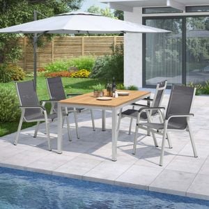Kettler Basic Plus Gartenmöbel-Set 5-tlg. Tisch 160x90cm