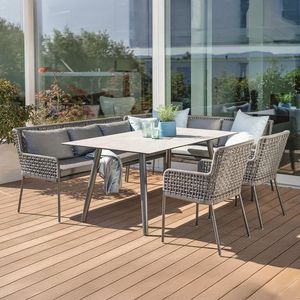 Stern Greta Dininglounge Tisch 180x100cm Aluminium/Polyacryl