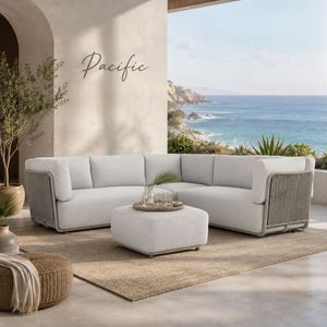 OUTLIV. Pacific Ecklounge inkl. Loungetisch Stahl/Rope/Olefin