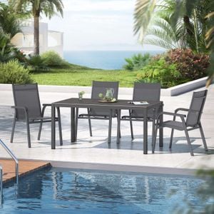 Kettler Basic Plus Gartenmöbel-Set M (4 Plätze) Tisch 160x90cm