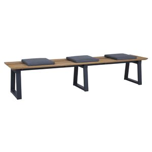 Zebra Phönix Gartenbank Aluminium/Teak recycelt