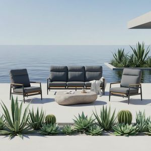 Siena Garden Roma Loungeset verstellbar Aluminium/Kunstfaser
