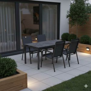 Kettler Basic Plus Gartenmöbel-Set M (4 Plätze) mit OUTLIV. Tisch 160x90cm