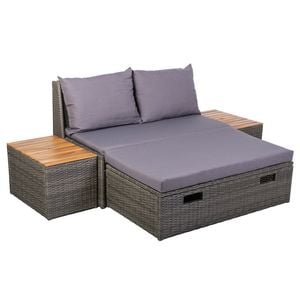 OUTLIV. Multifunktionales Daybed Aluminium/Polyrattan