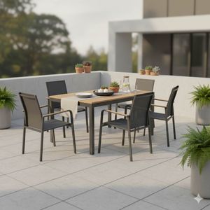 OUTLIV. Darwin Gartenmöbel-Set M (4 Plätze) Tisch 150/210x90cm