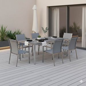 Stern Polaris Gartenmöbel-Set L (6 Plätze) mit OUTLIV. Tisch 220x100cm