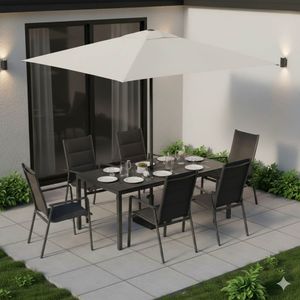 MWH Futosa Gartenmöbel-Set L (6 Plätze) Tisch 220x100cm