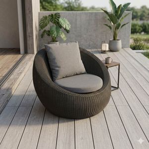 Stern Anny Loungesessel Geflecht inkl. Kissen