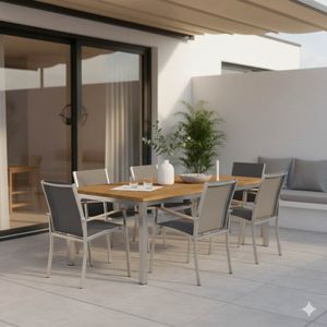 OUTLIV. Oviedo Gartenmöbel-Set L (6 Plätze) Tisch 200x100cm