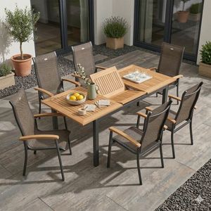 Hartman Alice Gartenmöbel-Set L (6 Plätze) Tisch 150/210x90cm