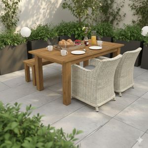 OUTLIV. Oxford Gartenmöbel-Set M (5 Plätze) Tisch 180x90cm