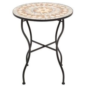 OUTLIV. Mosaik Gartentisch Ø60cm Eisen/Mosaik