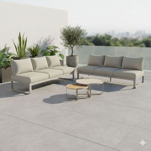 Zebra Fly Loungeset inkl. Loungetische Aluminium/Olefin