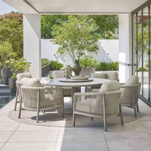 Apple Bee Bora Bora Gartenmöbel-Set Low Dining L (6 Plätze) Tisch Ø160cm