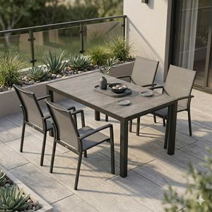 Siena Garden Velia Gartenmöbel-Set M (4 Plätze) Tisch 140x90cm