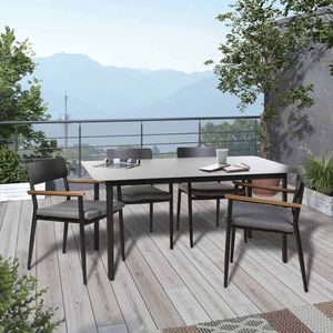 OUTLIV. Lorenzo Gartenmöbel-Set M (4 Plätze) Tisch 160x90cm