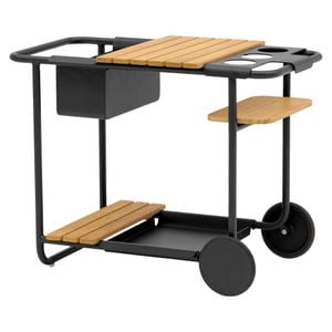 Zebra Somerset Servierwagen Aluminium/Teak