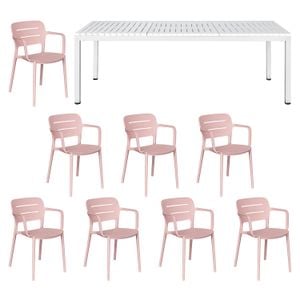 OUTLIV. Vivien Gartenmöbel-Set XL (8 Plätze) Tisch 210x100cm