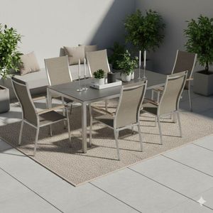 Stern Cardiff Gartenmöbel-Set L (6 Plätze) mit OUTLIV. Tisch 220x100cm