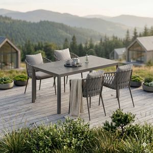 LC Garden Sunrepo Gartenmöbel-Set M (4 Plätze) mit OUTLIV. Tisch 160x90cm