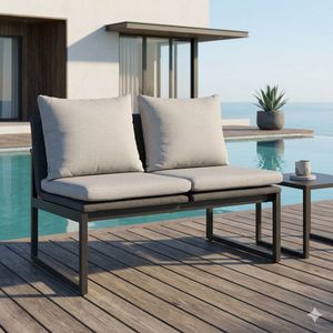 Stern Tammo Diningsofa Aluminium/Textilene/Outdoorstoff