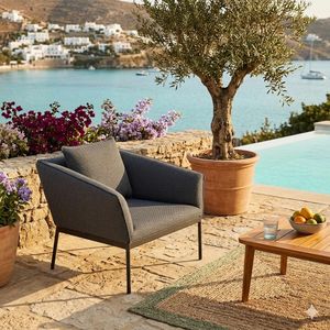 OUTLIV. Finn Loungesessel Aluminium/Outdoorstoff