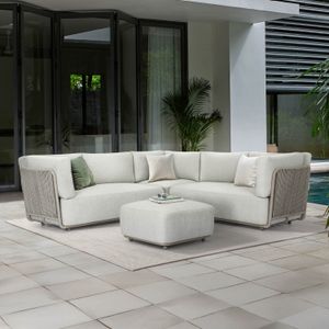 OUTLIV. Pacific Ecklounge inkl. Loungetisch Stahl/Rope/Olefin