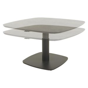 OUTLIV. Valencia Lifttisch 120x120cm Aluminium/Sinterstone