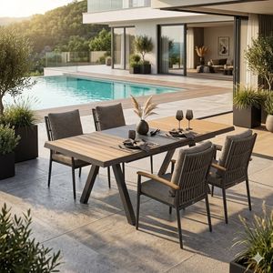 LC Garden Avento Gartenmöbel-Set Tisch 160/210x100cm
