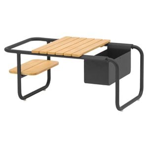 Zebra Somerset Loungetisch Aluminium/Teak