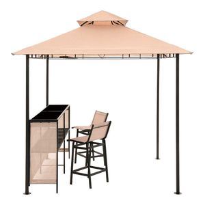 OUTLIV. Gartenpavillon mit Bar & 2 Stühlen
