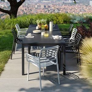 Nardi Doga Gartenmöbel-Set 7-tlg. Ausziehisch 140/210x85cm