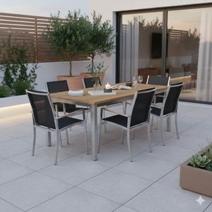 OUTLIV. Oviedo Gartenmöbel-Set L (6 Plätze) Tisch 200x100cm
