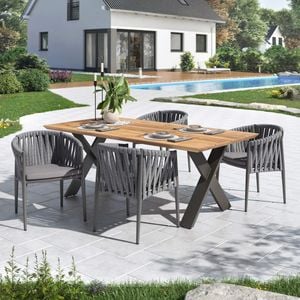 OUTLIV. Lena Gartenmöbel-Set M (4 Plätze) Tisch 200x100cm